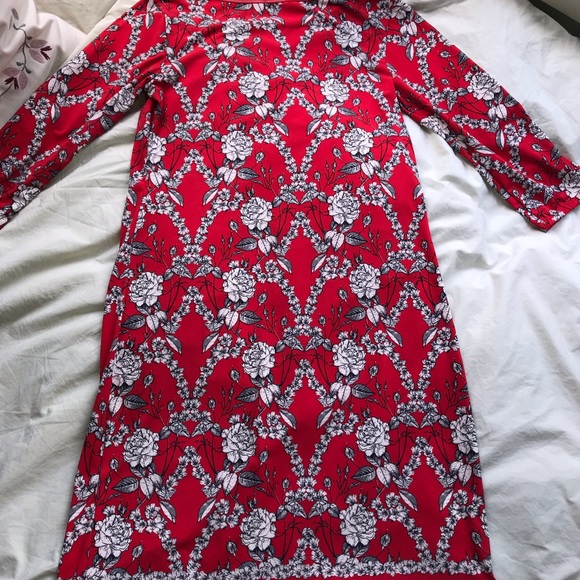 Red Floral Max Studio Dress - Picture 2 of 5